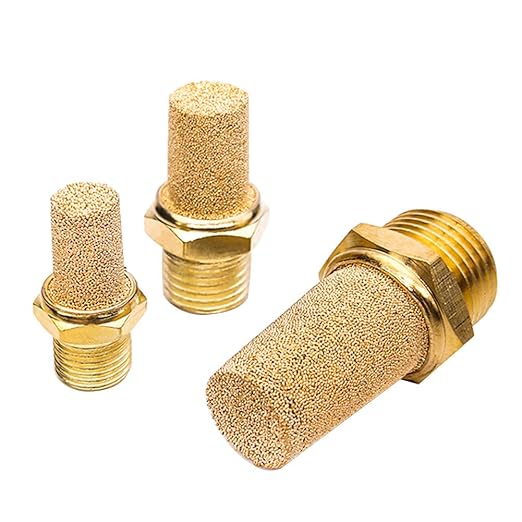 Beduan 3 Pcs Pneumatic Brass Exhaust Muffler Filter, 3/8" Male Thread Hex by Beduan