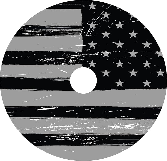 Kustom Cycle Parts Black and Grey American Flag Plastic Air Cleaner Console - Image 2