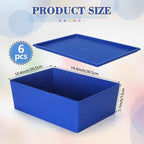Menkxi 6 Pcs Large Plastic Storage Bins