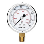 SENCTRL 0-160 Psi Glycerin Liquid Filled Air Pressure Gauge, 2.5" Dial Size by senctrl