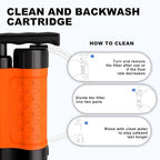 Portable Water Filter Pump, 0.01 Micron Manual Survival Water Purifier - Image 6