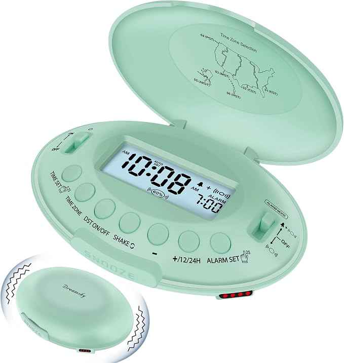 DreamSky Vibrating Alarm Clock for Heavy Sleepers