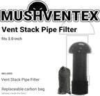 Vent Stack Pipe Filter with Mushroom Cap | Eliminates Outdoor Odors | Fits - Image 2