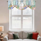 Easter Tie Up Valance Curtains for Windows, Kitchen Curtains Window Shades - Image 3