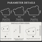 LTSRLL LED Vanity Mirror Cute Bear Decorative Mirror - Image 8