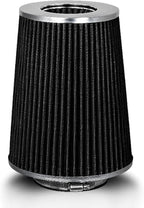 BLACK 3.5" 89 mm Inlet Truck Air Cone Replacement Performance Washable Clamp-On by RtunesRacing