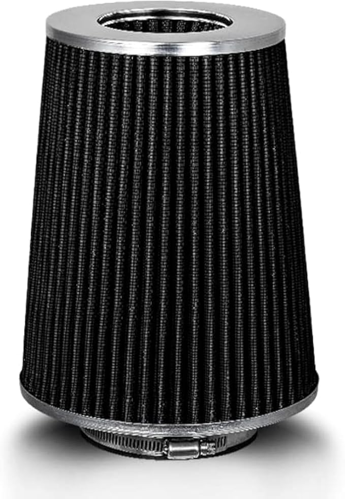 BLACK 4" 102 mm Inlet Truck Air Cone Replacement Performance Washable Clamp-On by RtunesRacing