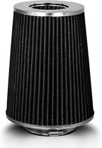 BLACK 4" 102 mm Inlet Truck Air Cone Replacement Performance Washable Clamp-On by RtunesRacing