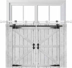 Farmhouse Wood Grain Bedroom Curtains 63 Inch Length, Window Curtains Tab Top by Unknown