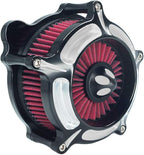 Air Filter Intake Motorcycle Turbine Cleaner Kit Cnc Cut Chrome - Image 4