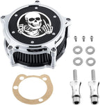 Air Filter Intake Filter System Kit Cnc Cut Air Cleaner Chrome Filter Kit - Image 2