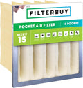 Filterbuy 20x20x12 5-Pocket Air Filter MERV 15 HVAC Replacement by Filterbuy