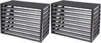 Aluminum Air Conditioner Fence Set of 2, Louvered Outdoor AC Unit Cover by Unknown