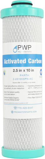 2 Pack 2.5 x 10" RV Water Filter Replaces FRE-10-GN Activated Carbon Block - Image 4