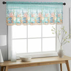 Summer Beach Sheer Valance Curtains - Image 3