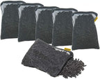 6 lbs Carbon Charcoal Filter Media Pellets in 6 Mesh Bags by Aquapapa