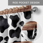 Cow Printed Curtain Valances for Windows, Kitchen Valance Window Treatment - Image 5