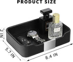 SANZIE Luxury Leather Tray Desktop Storage Catchall Organizer Decorative Tray
