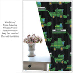 Kids Agriculture Machine Window Curtains, Farm Equipment Tractors Transport - Image 5