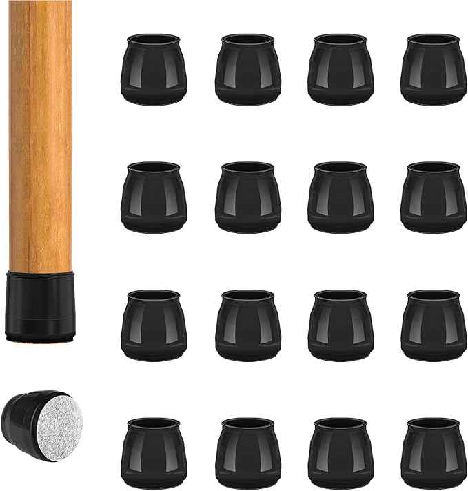 16pcs Round Chair Leg Floor Protectors, Felt Pads Chair Leg Protectors
