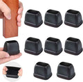 Ezprotekt 8 Pcs Rectangle Black Felt Chair Leg Floor Protectors