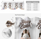Grey Easter Tie Up Valance Curtains - Image 6