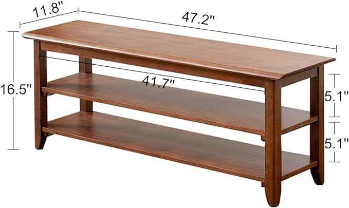 XKZG Storage Bench Wooden Shoe Rack Bench Rustic Solid Wood Entryway Bench