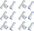 3/8-inch x 1/4-inch 6 pcs T and 6 pcs I Tube Quick Push in Connector by JBTOZIUY