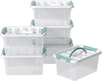 Zopnny 7 Quart Small Clear Storage Latch Box - Image 7