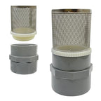1 inch Stainless Steel Filter Cover Connected to 1 inch/DN25 Grey PVC Filter by Cotonlake