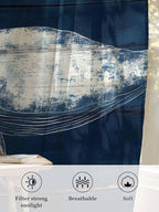 Sheer Curtains 84 Inches Long, Summer Whale Semi Sheer Curtains Light Filtering - Image 6