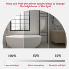 Irregular Bathroom Mirror with LED Lights, Wall Mounted Mirror with Touch - Image 4