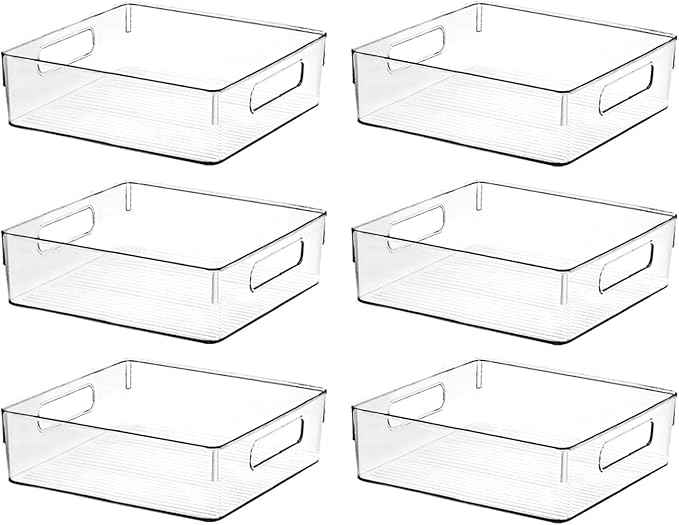 Clear Plastic Storage Bins, Pantry Organizers and Storage or Kitchen
