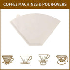 Coffee Filters #4，Coffee Filter 4 Cone Paper 12 Cup，200 Disposable Large Coffee - Image 5