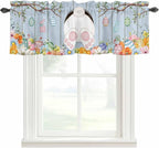 Easter Curtain Valances for Windows, Kitchen Valance Window Treatment, Spring by Unknown