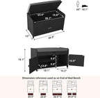 HOMEFORT 30" Shoe Bench with Lift Top Storage, Entryway Bench with Cushioned