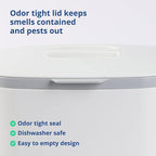 BLUE GINKGO Kitchen Compost Bin – Filter-Free, Odor-Tight Countertop Food Waste - Image 4