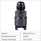 EVIL ENERGY 6AN Male to 3/8" & 5/16" Quick-Disconnect Female EFI Fuel Rail - Image 3