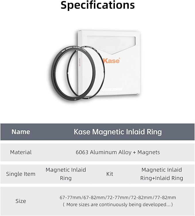 Kase 67mm Magnetic Screw in Adapter Ring Kit, Brass Magnetic to Threaded Filter - Image 6