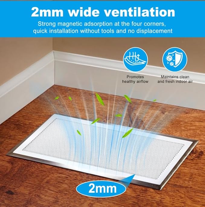 4-Pack 5"x13" White Powerful Magnetic Vent Covers - Image 3