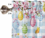 Happy Easter Bedroom Curtains 63 Inches length, Spring Watercolor Bunny Eggs - Image 6