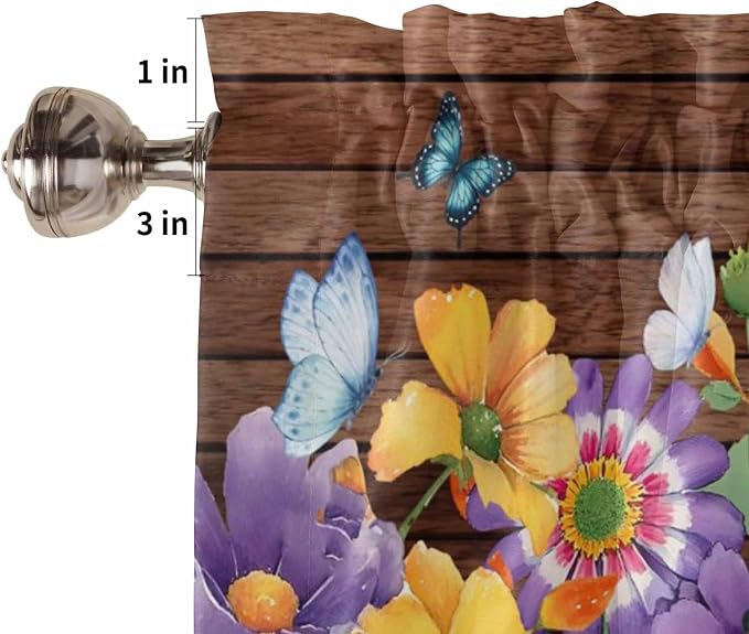 Spring Flowers Living Room Curtains 72 Inches length, Watercolor Farmhouse - Image 6