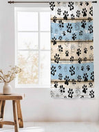 Sheer Curtains 63 Inch Length, Vintage Farmhouse Rustic Wooden Grain Privacy - Image 3