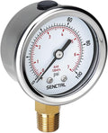 SENCTRL 100 Psi Lead-Free Pressure Gauge, 1/4 NPT Lower Mount, Waterproof by senctrl