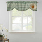 Daisy Flower Tie Up Valance Curtains - Image 2