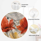 Retro Floral Kitchen Curtains 36 Inch Length, Small Window Curtains Tab Top - Image 6