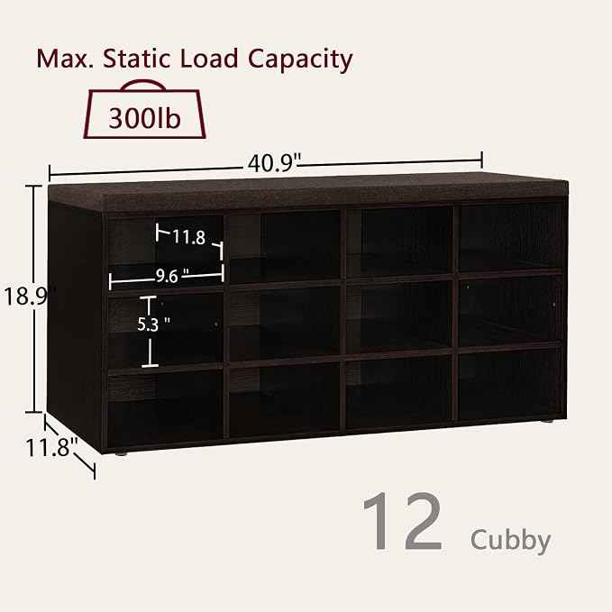 DINZI LVJ Shoe Storage Bench