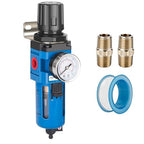 NANPU 3/4" NPT Compressed Air Filter Regulator Combo Piggyback, 5 Micron Brass by NANPU