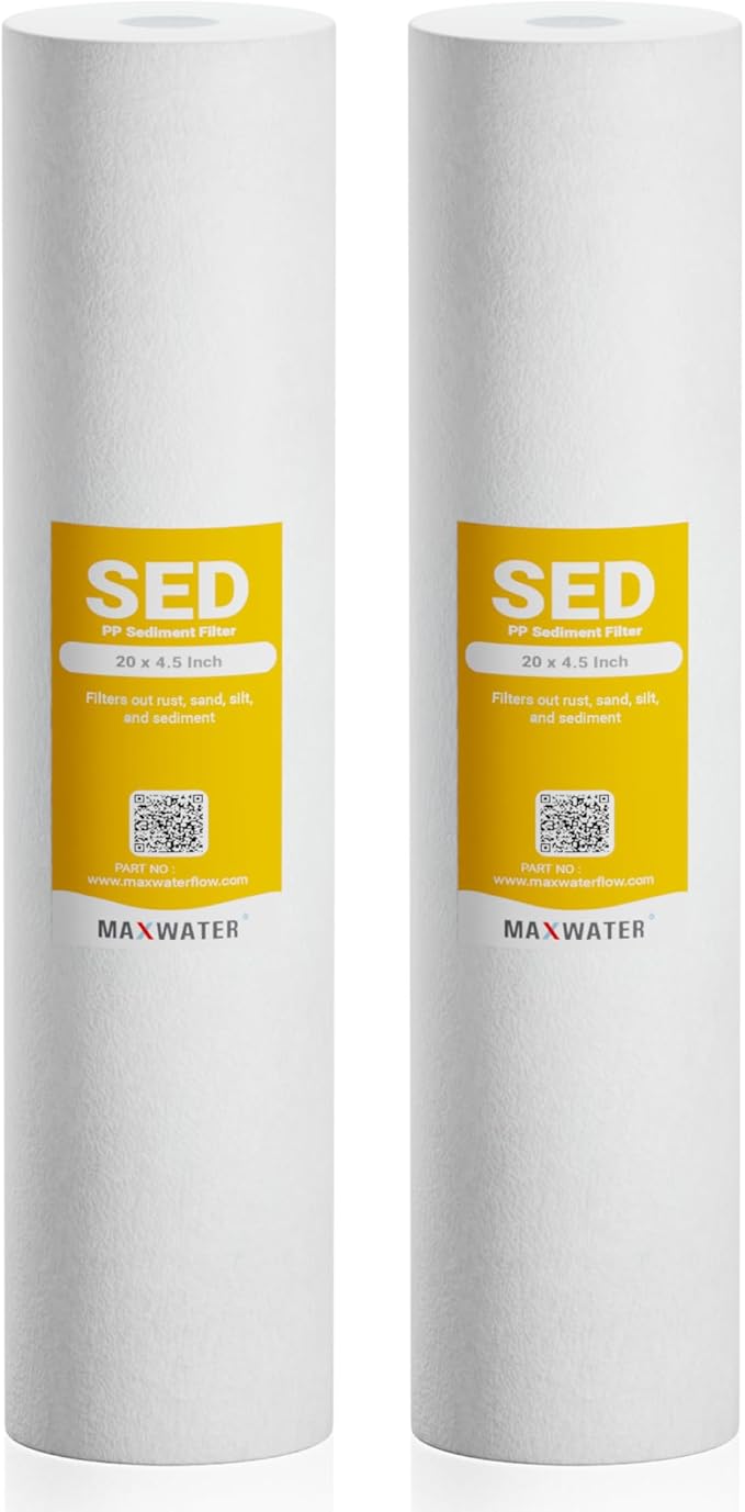 Max Water 1 Micron 20 x 4.5 Sediment Water Filter Cartridge by MaxWater