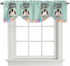 Green Easter Tie Up Valance Curtains by Unknown